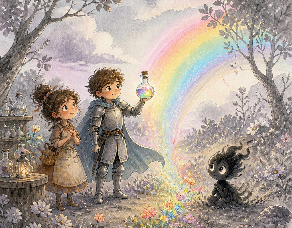 Sir Nathaniel and the Color-Back Potion