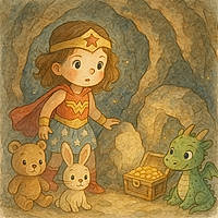 Wonder Woman and the Cave Treasure