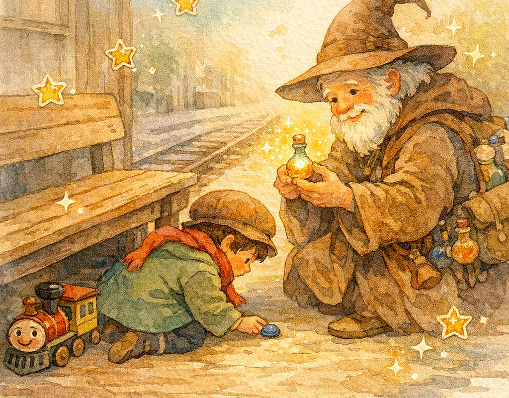Charlie and the Lost Button at the Station