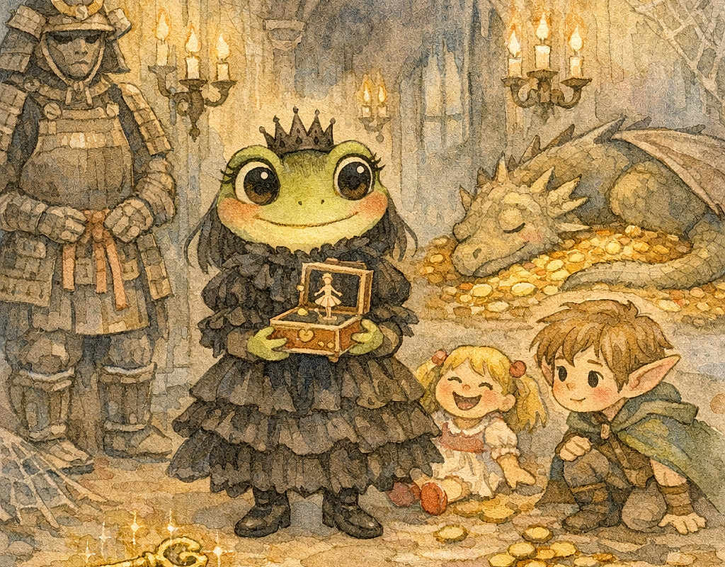 Luna the Gothic Frog Princess and the Music Box Key