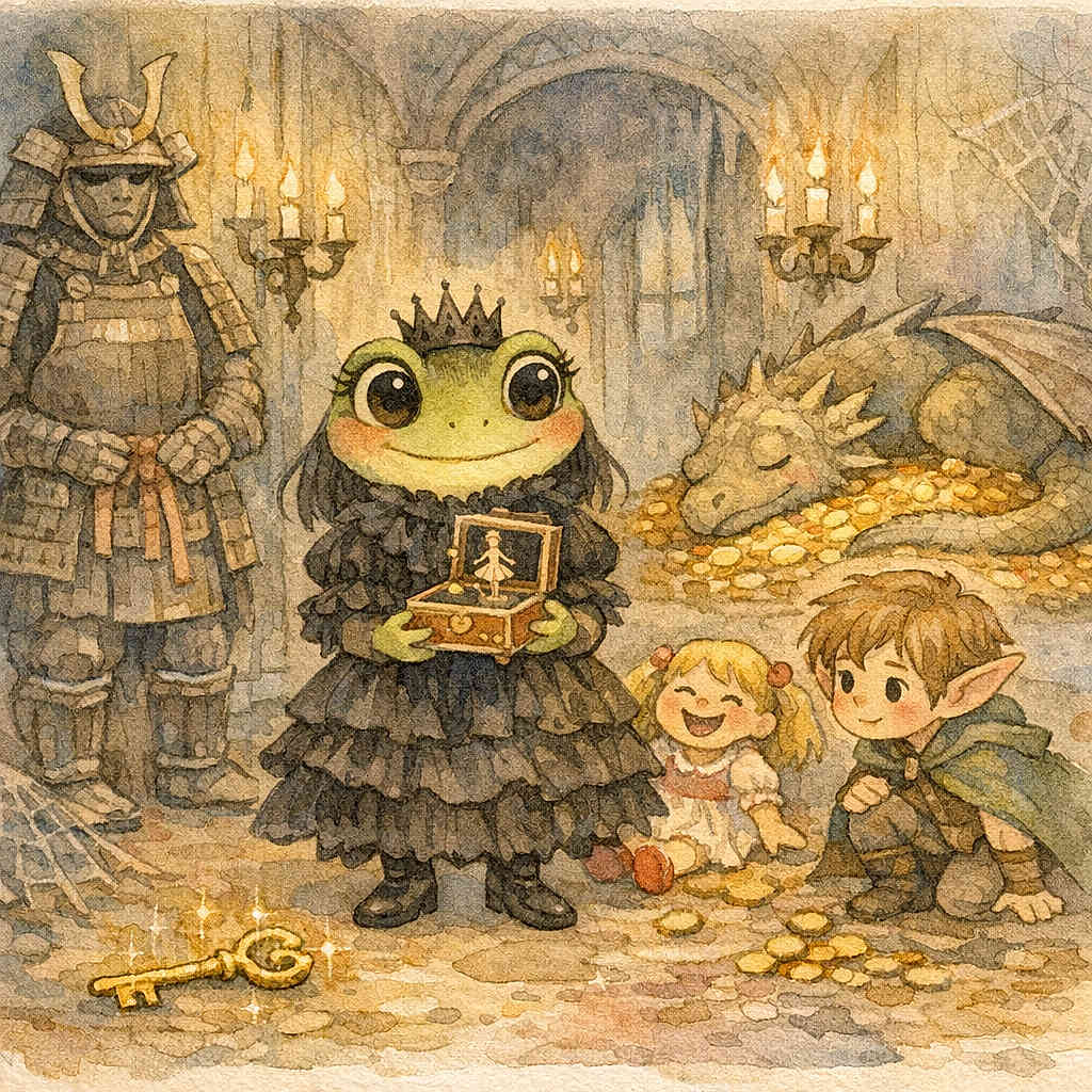 Luna the Gothic Frog Princess and the Music Box Key