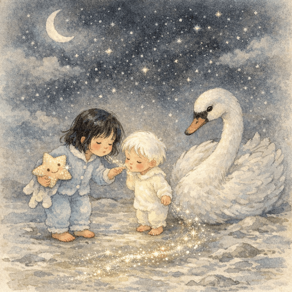 Maïna et le doudou étoile de la Lune