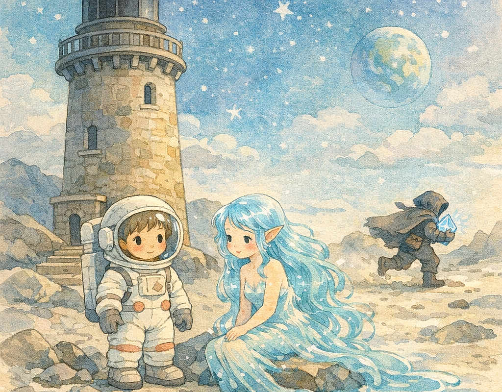 Messiah and the Moon Beacon Crystal