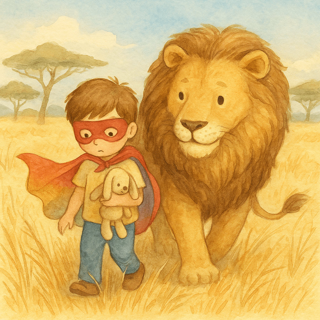 Milan et le Lion dans la savane