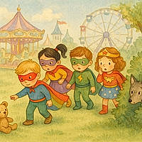 Adam et les meilleurs copains au parc magique
