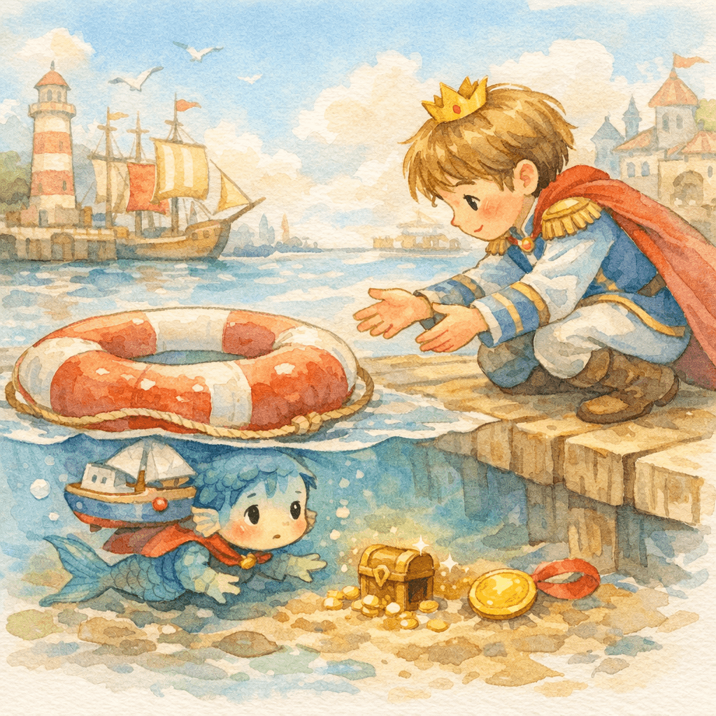Mylan le petit poisson et le bateau-jouet du port