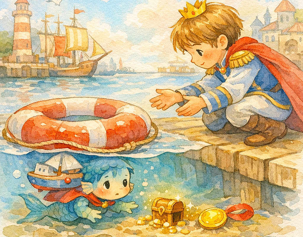 Mylan le petit poisson et le bateau-jouet du port