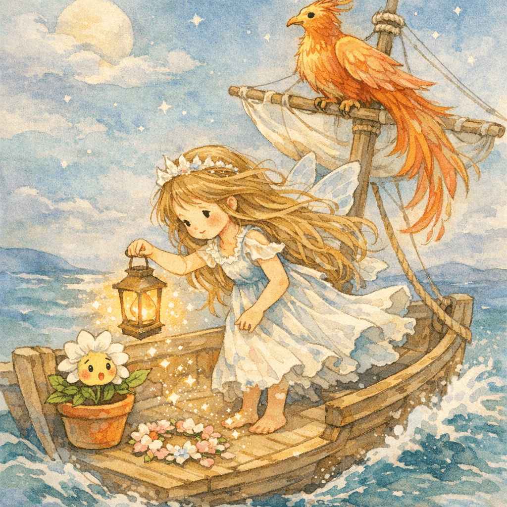 Haisley beautiful princess and the Petal Crown on the Ship