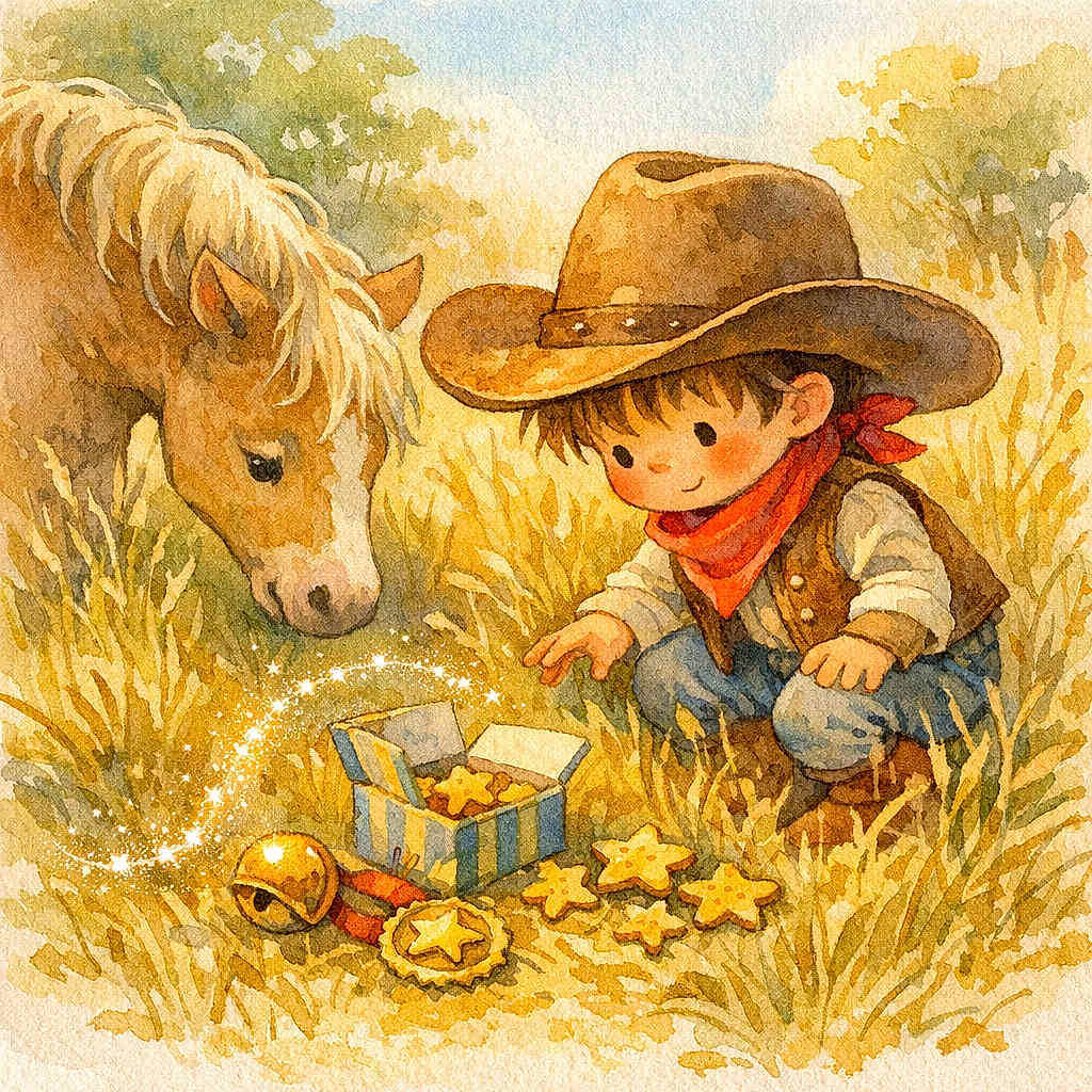 Bouffie, le petit cowboy, et le grelot perdu