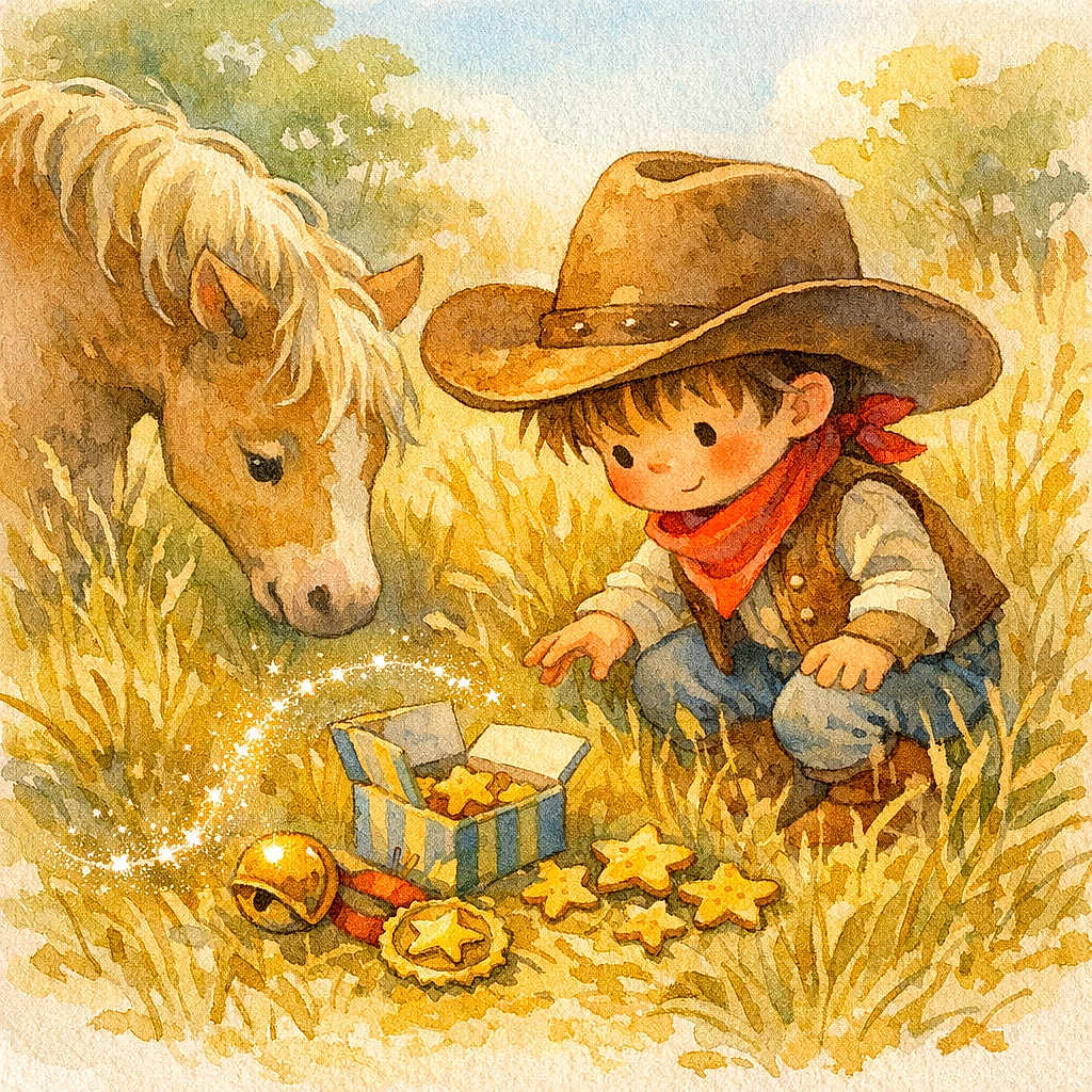 Bouffie, le petit cowboy, et le grelot perdu