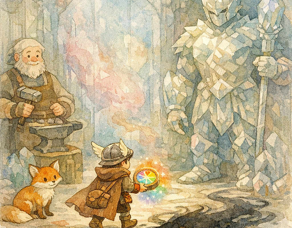 Baby Thor and the Rainbow Compass