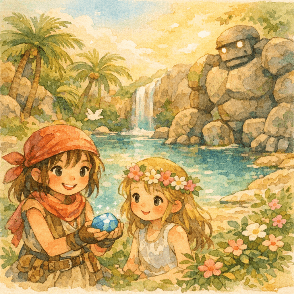 Bandit and the Shiny Rock at Hidden Oasis