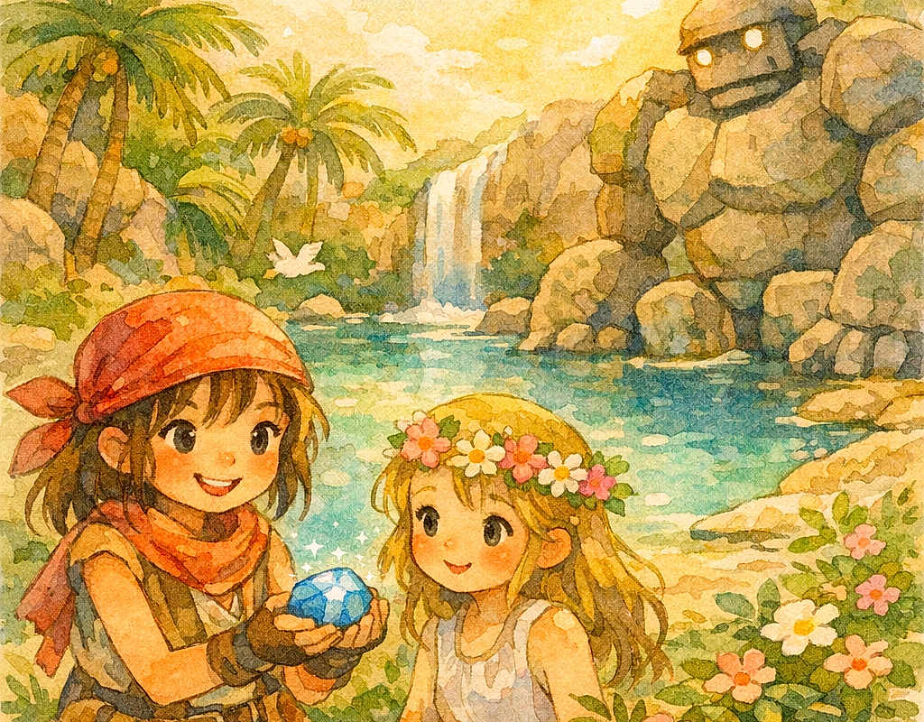 Bandit and the Shiny Rock at Hidden Oasis