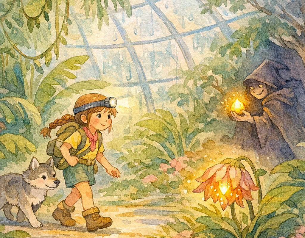 Elenora and the Shine Seed in the BioDome