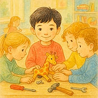 Thiago et le jouet réparé