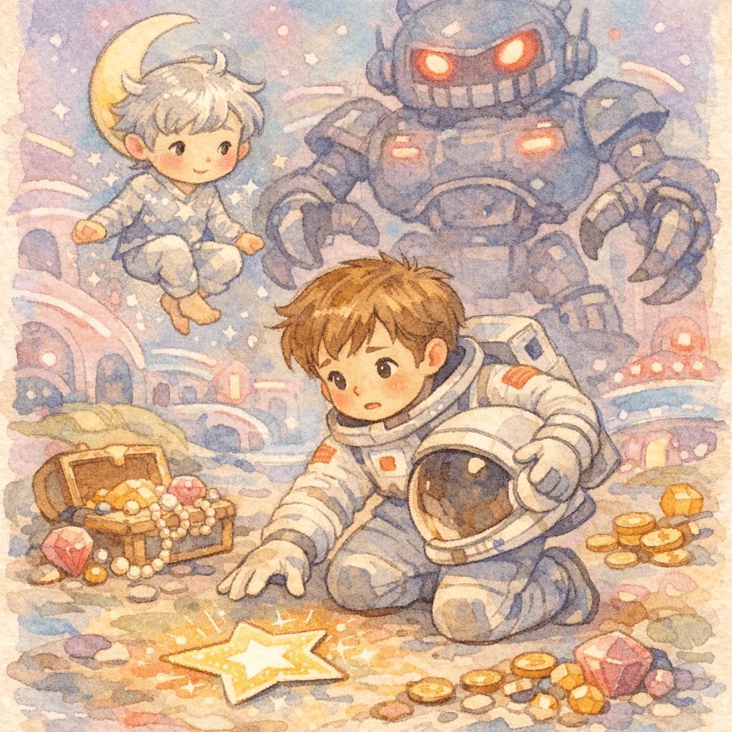 Carter and the Moon Child in the Game World