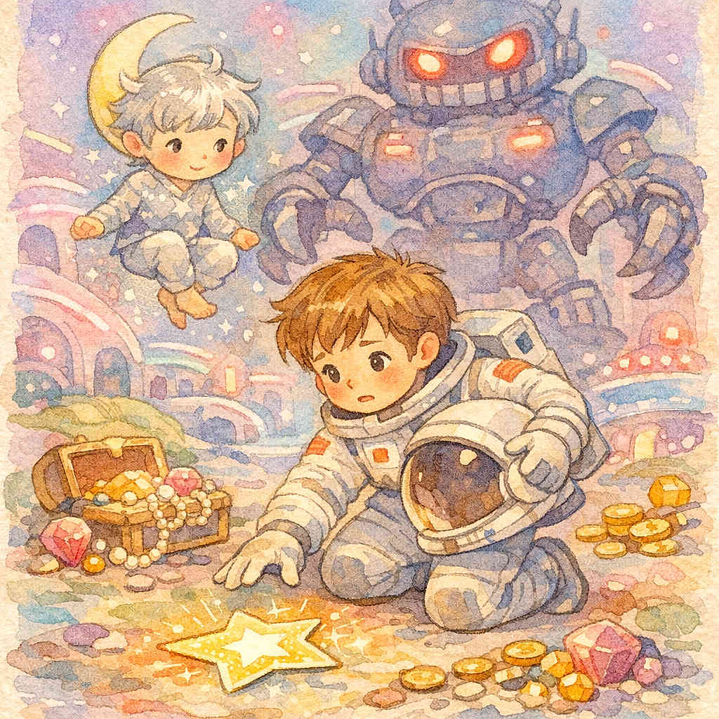 Carter and the Moon Child in the Game World