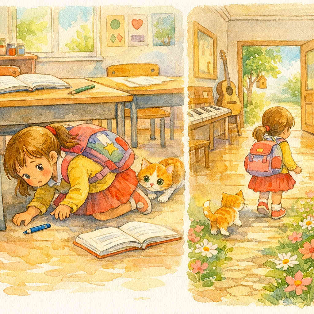 Nawélyne et le crayon bleu