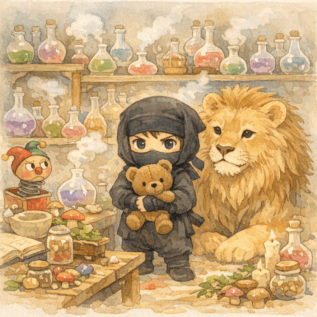 Ninja Alex et le bouton brillant