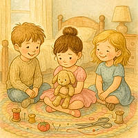 Lovannah et la peluche réparée