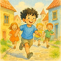 Thiago et la balle rouge