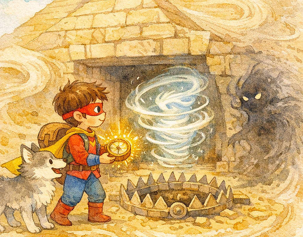 Landen Troy and the Wind in the Desert Pyramid