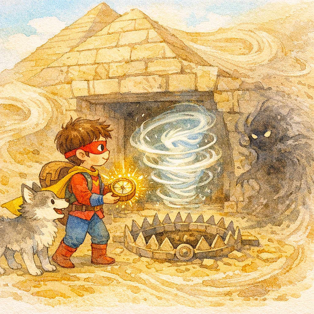 Landen Troy and the Wind in the Desert Pyramid