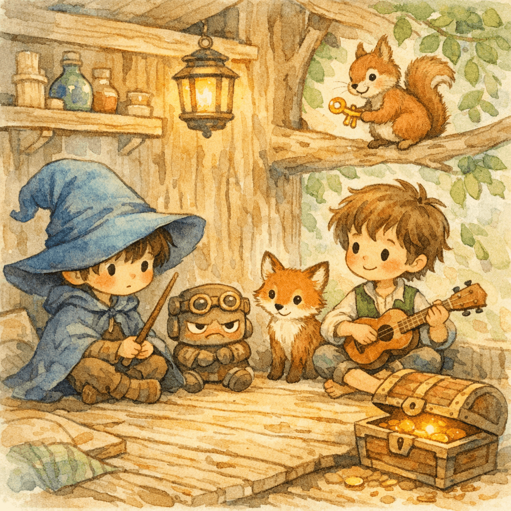 Timéo et l’écureuil et la clé du jouet grognon