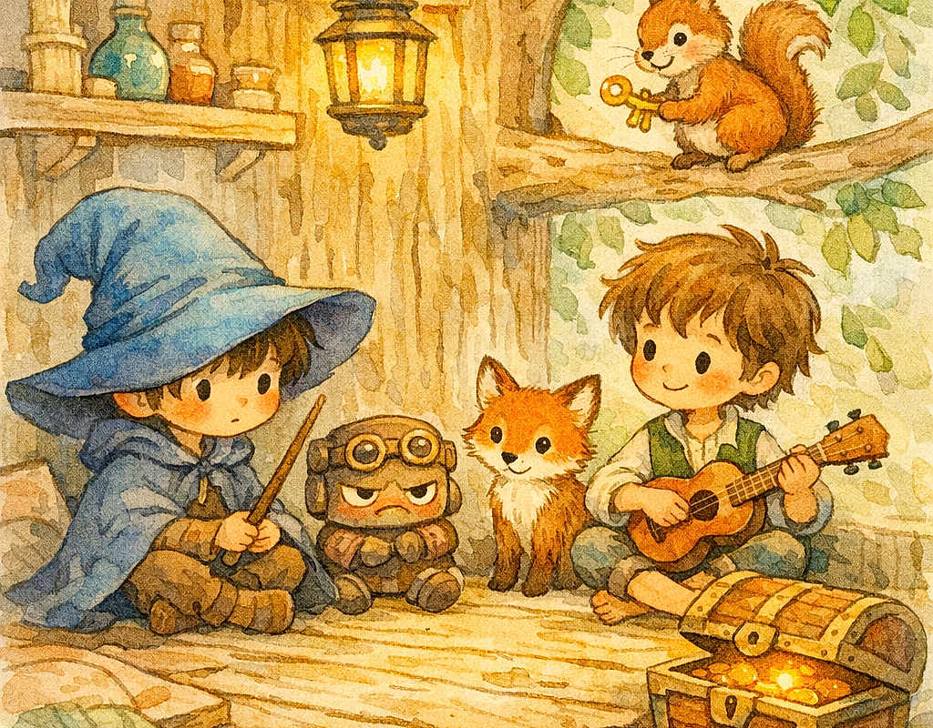 Timéo et l’écureuil et la clé du jouet grognon