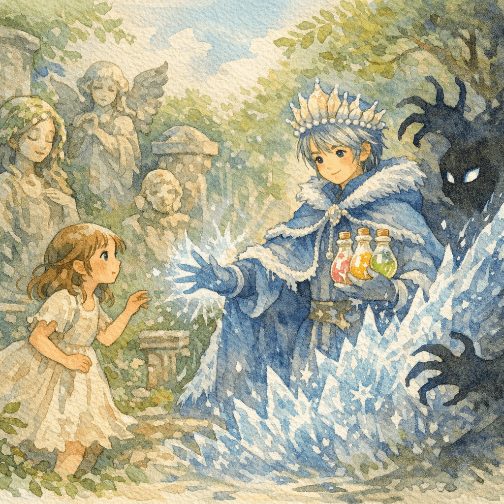 Amara the Graceful and the Colors of the Mystic Statues