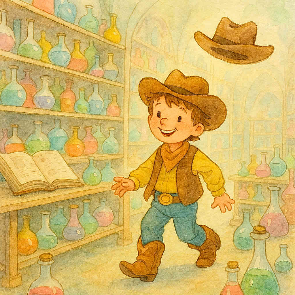 Le cowboy Nahil et son chapeau magique