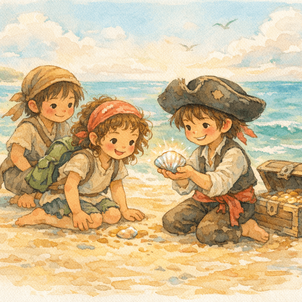 Adena et le coquillage de la plage