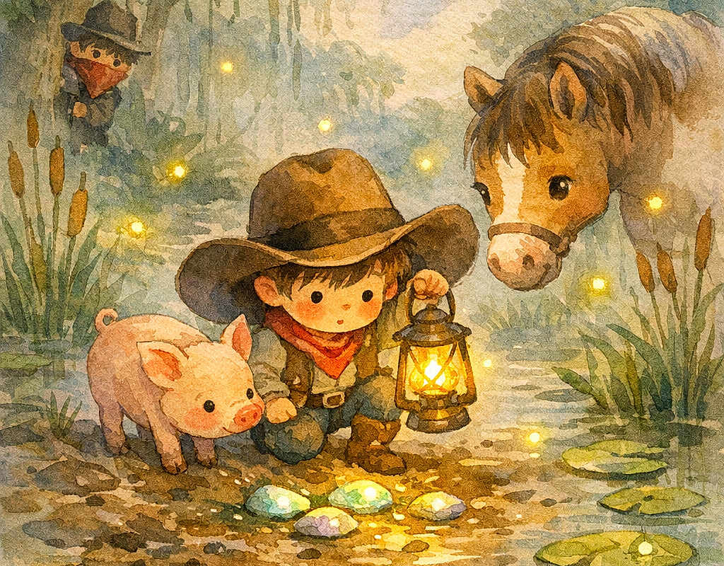 Sir Nugget and the Shiny Star in the Swamp