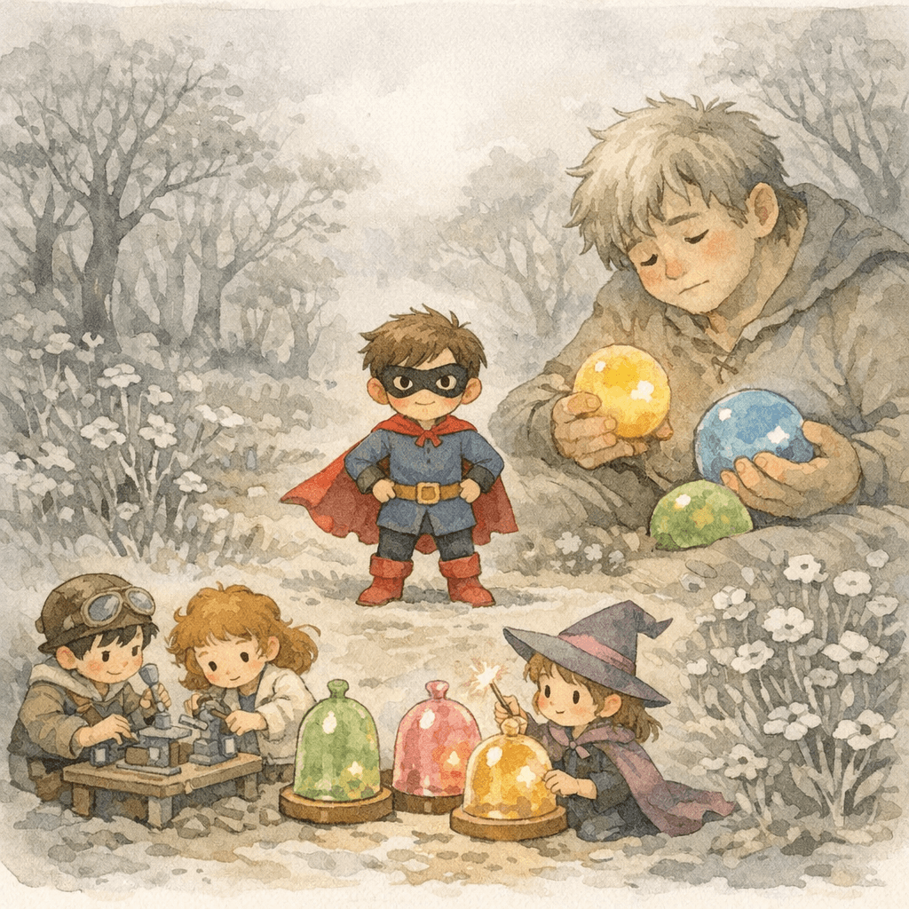 Enzo and the Soft Colors of Spirit Garden