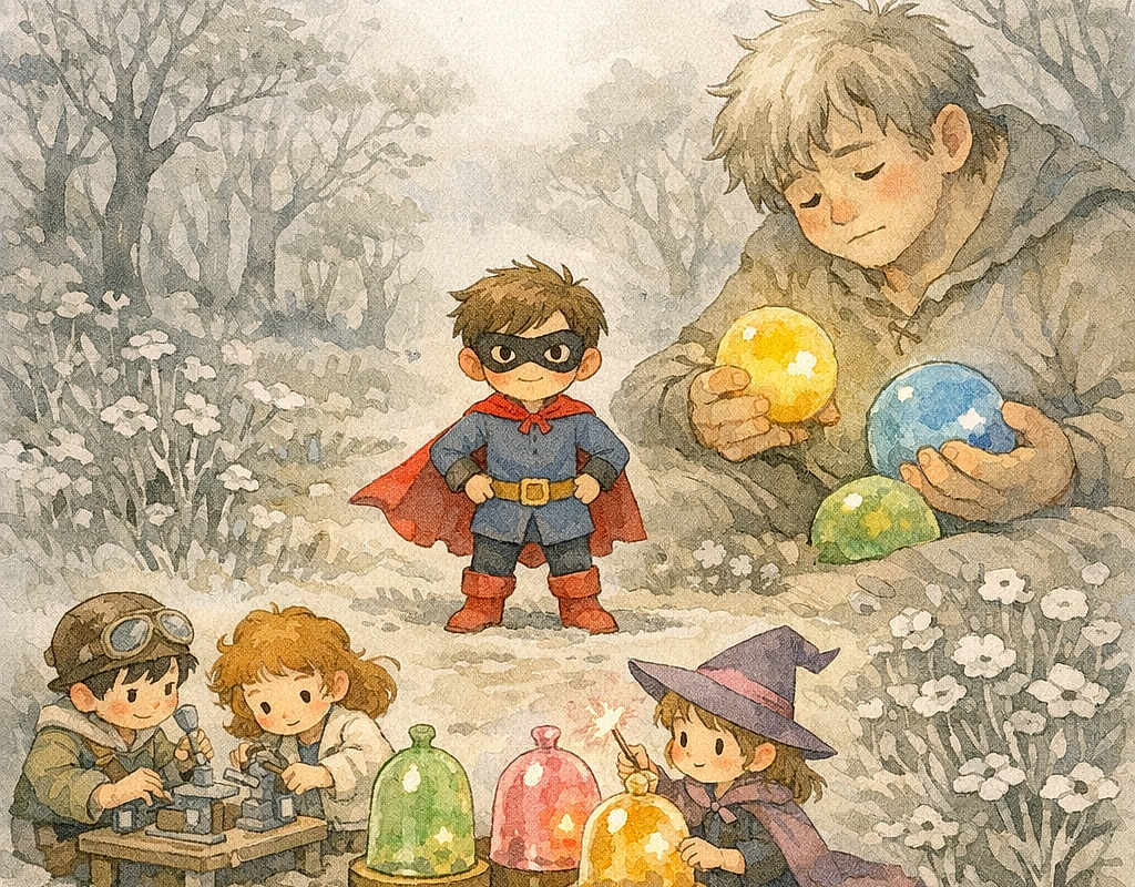 Enzo and the Soft Colors of Spirit Garden