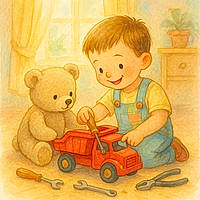 Nino et Peluche, formidables réparateurs