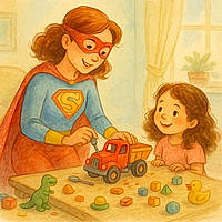 Mommy the Superhero and the Broken Toys