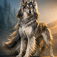 Wolfghan Hounddog: The Desert Wolf in a Silk Scarf