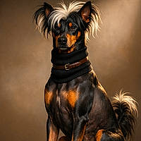 Cresterman: The Hairless Hall Monitor With a Velvet Cape and a Security Detail Stare