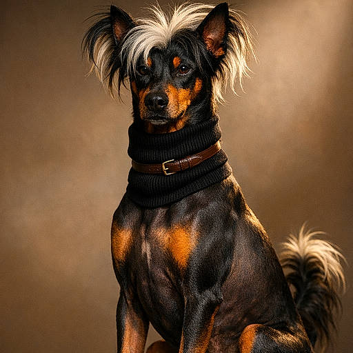 Cresterman: The Hairless Hall Monitor With a Velvet Cape and a Security Detail Stare