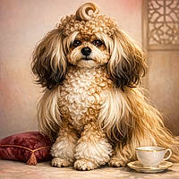 Poodlhaso: The Curly-Coated Court Monk of the Living Room