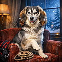 Huskocker : le chien qui chante l’opéra dans la neige et renifle les coussins comme un sommelier