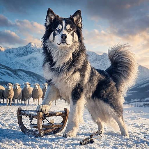 Bordalamute : le chien de troupeau qui veut tirer votre canapé jusqu’en Alaska