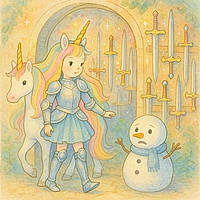 Nathalie Unicorn Princess et l'Épée Arc-en-Ciel