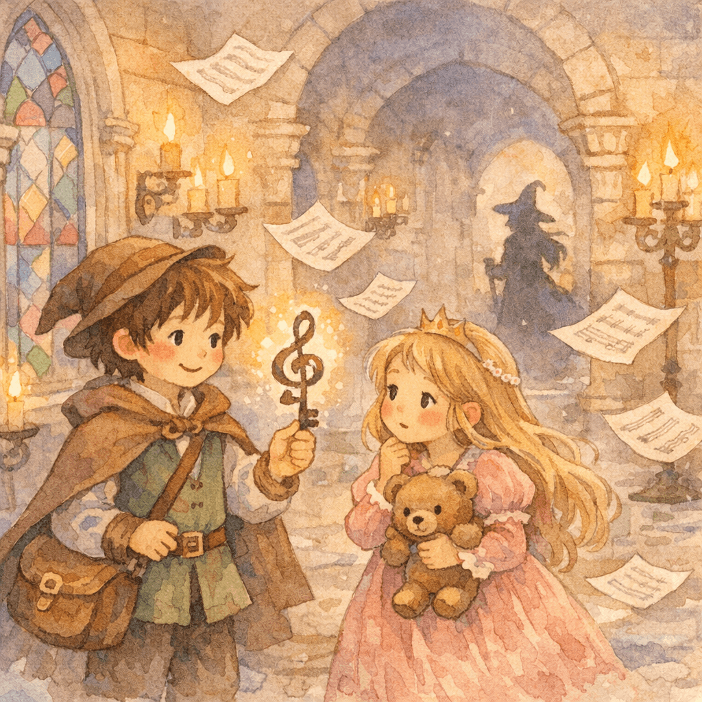 Lucas et la clé en note de musique