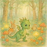 Ezekyel le Petit Dragon et le Trésor de la Forêt Enchantée
