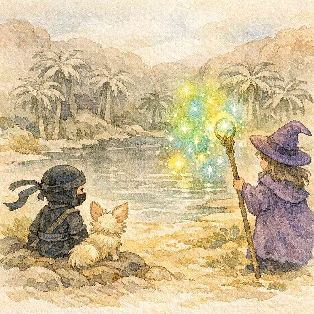 Souleymane le ninja et les couleurs de l’oasis cachée