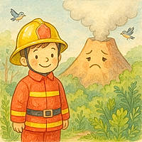The Brave Fire Fighter and the Gentle Volcano