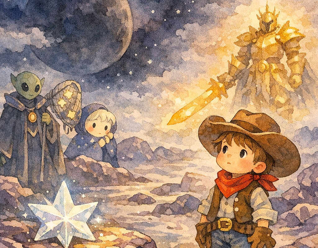 Theo and the Missing Star on Shadow Planet