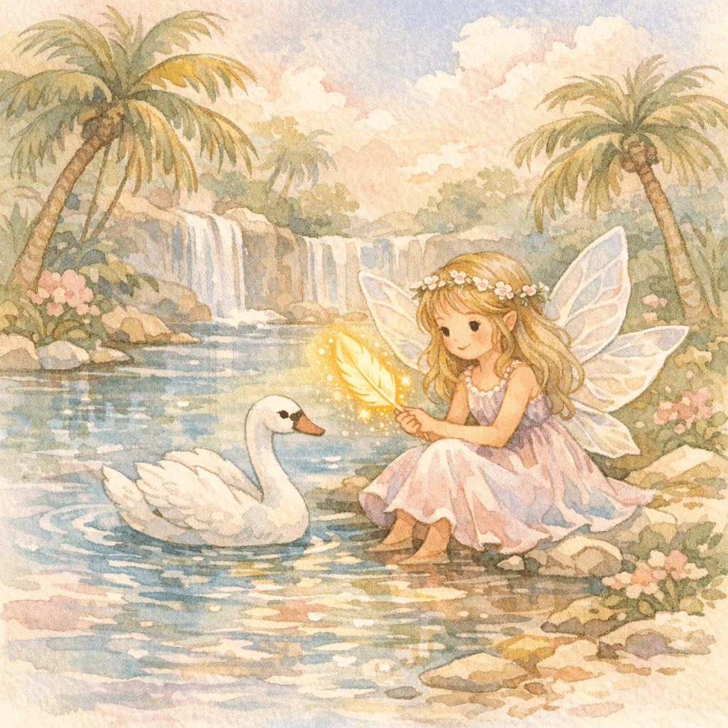 Yvana et la plume dorée de l’oasis cachée